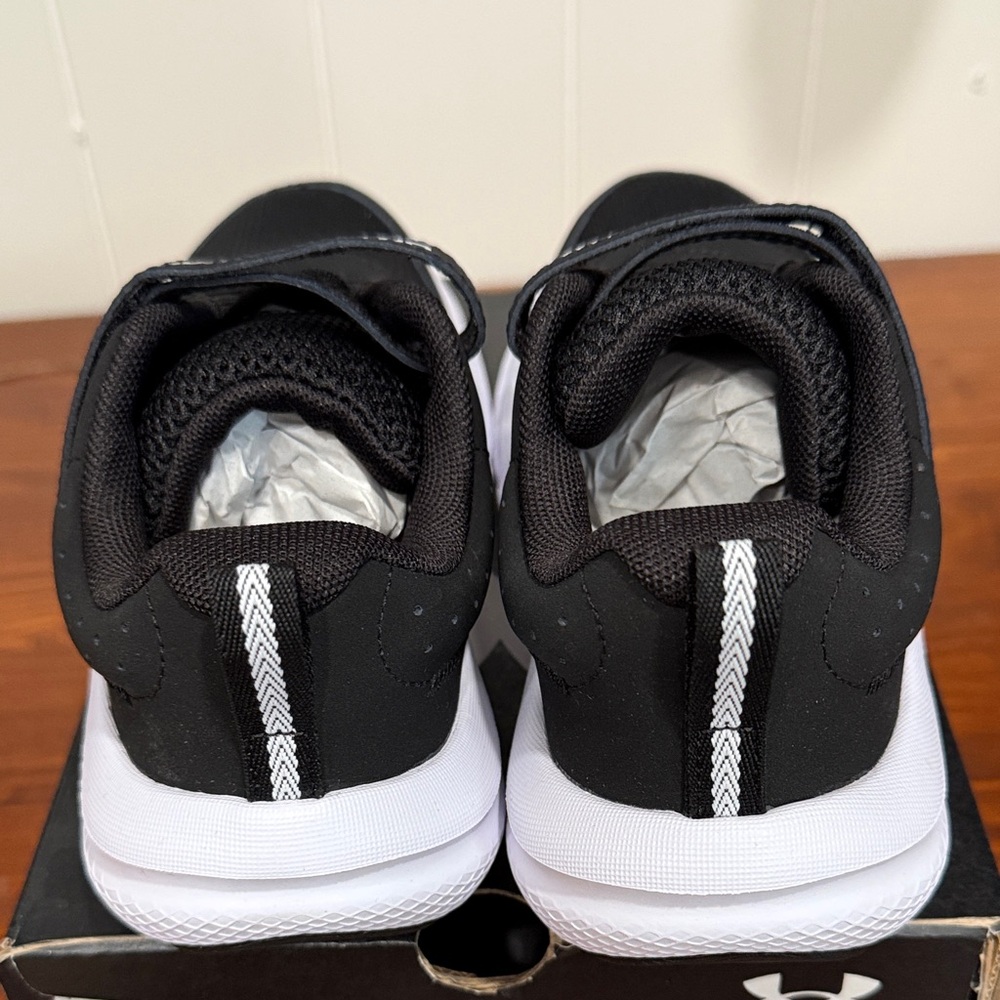Under Armour Kids Black and White Sneakers - Picture 3 of 6